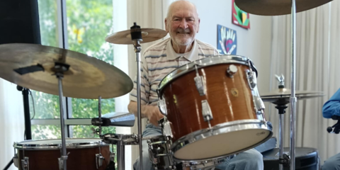 <p> At Estia Health Albury, we are lucky to have Albie as part of our community. </p>